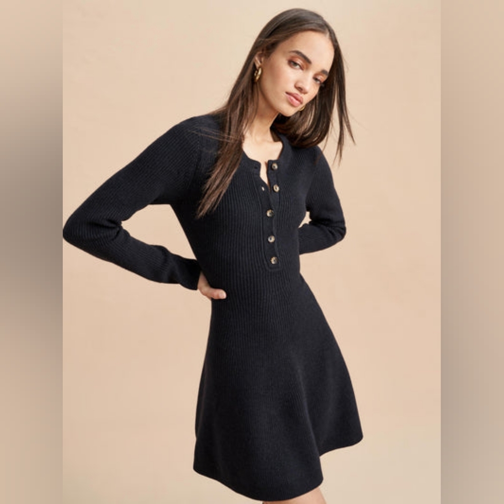 NWT La Ligne Juliette Dress, Size M, Dark Navy